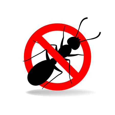 Anti ant (no ants) vector sign for insecticideのイラスト素材
