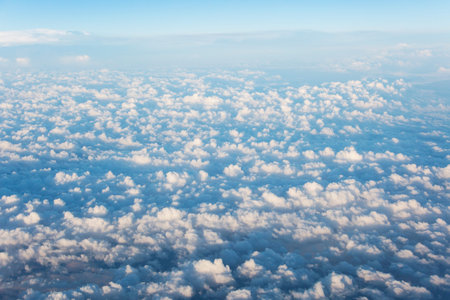 Cumulus clouds in the sky. Nature background
