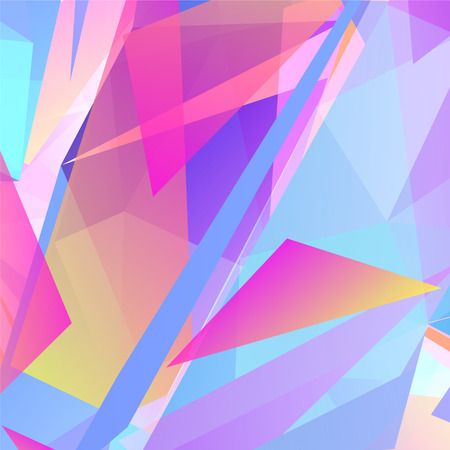 Vector abstract geometric triangular background. Pink and blueのイラスト素材