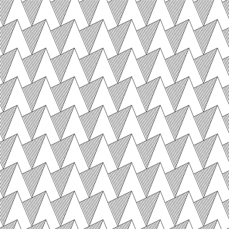 Vector abstract seamless pattern - linear geometric background - pyramidのイラスト素材
