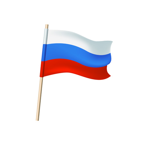 Vector tricolor flag of Russia to celebrate June 12 Independence Day of Russian and 4 November Day of Military Glory.のイラスト素材