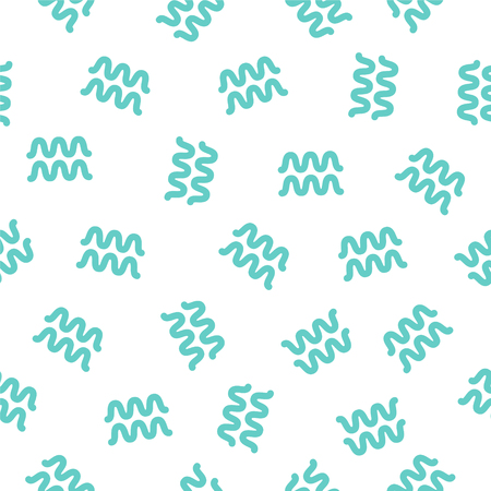 Seamless vector pattern - aquarius zodiac signのイラスト素材