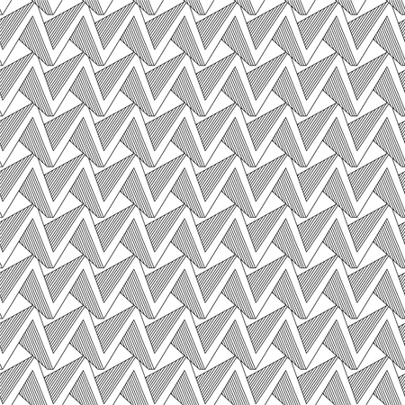 Vector abstract linear seamless pattern - zig zag geometric backgroundのイラスト素材