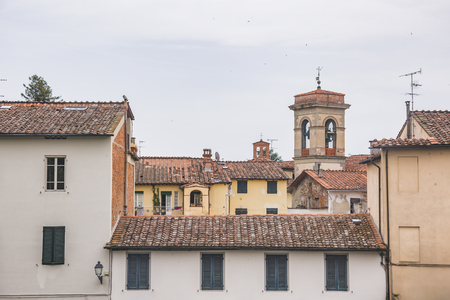 Lucca city street. Tuscany. Italian city landscapeの写真素材