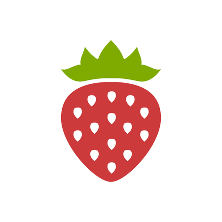 Strawberry vector icon. Flat sign on white background
のイラスト素材