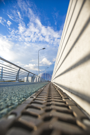 Yacht bridge over the Gulf of Finland. Saint-Petersburg, Russiaの写真素材