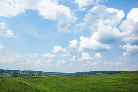 View from the hill of the ancient settlement on the site of the foundation of ancient Kashira