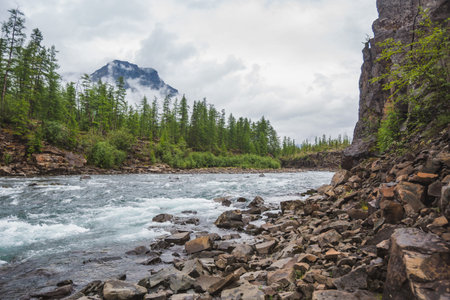 Hoisey River Gorge of Putorana Plateau. Russia, Siberia