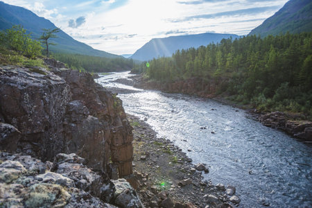 Hoisey River Gorge of Putorana Plateau. Russia, Siberia
