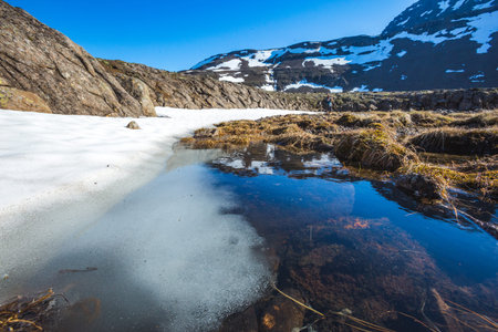 Small lake on Putorana Plateau, Taimyr. Russia, Krasnoyarsk region