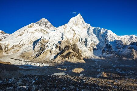 View of the Everest from Kala Patar Mount. Nepalの写真素材
