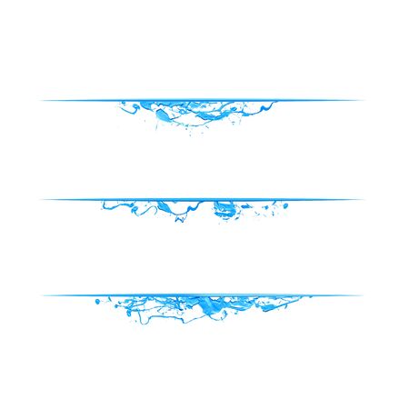 Page dividers of blue splash paint. Vectorのイラスト素材
