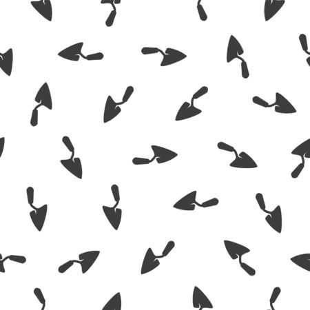 Vector seamless pattern od trowel on white backgroundのイラスト素材