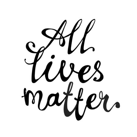All lives matter. Vector slogan of calligraphic lettersのイラスト素材