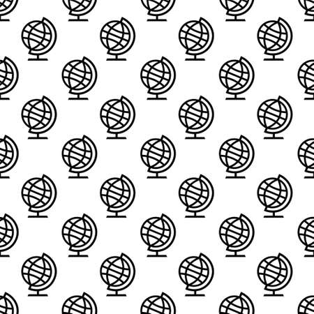 Seamless vector pattern of globe sign with parallel and meridiansのイラスト素材