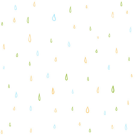 Seamless vector doodle pattern of rain drops