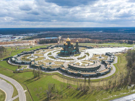 KUBINKA, MOSCOW REGION, RUSSIA - April 28, 2021: Main Church of the Russian Armed Forces in Park Patriot near Kubinkaのeditorial素材