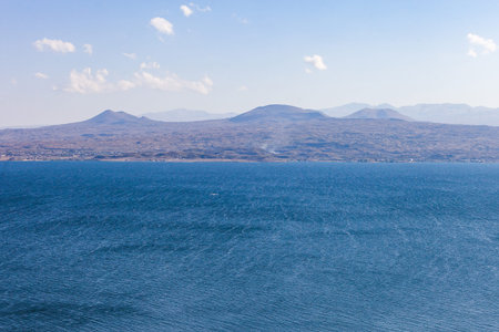 Blue water of Lake Sevan in Armenia