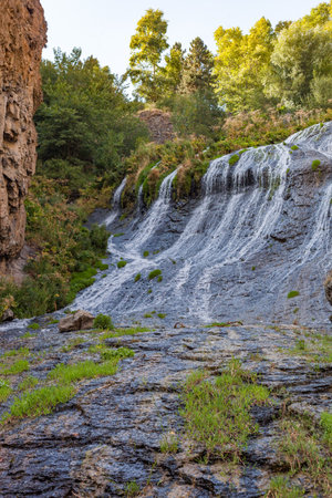 Jermuk waterfall is the second highest in Armeniaの写真素材