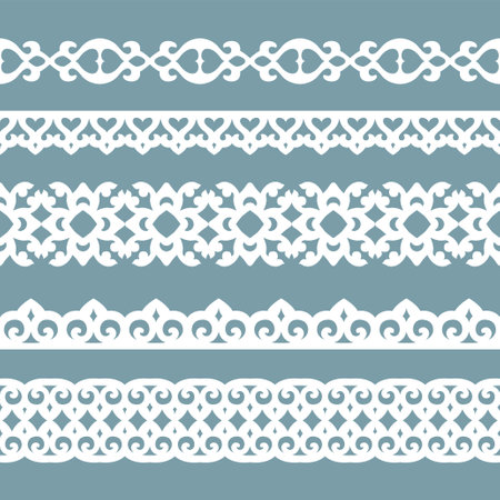 Collection of vector patterns for wood carvingのイラスト素材