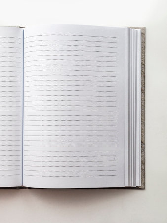 blank lined notepad pageの写真素材