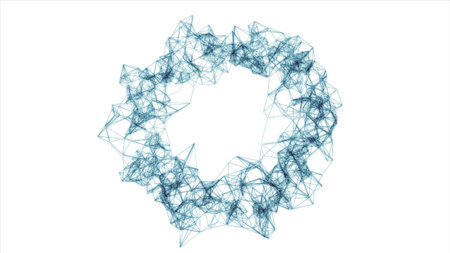 plexus of blue lines on a dark background, mockup