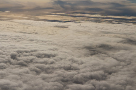 Clouds from the height of the passenger plane, background