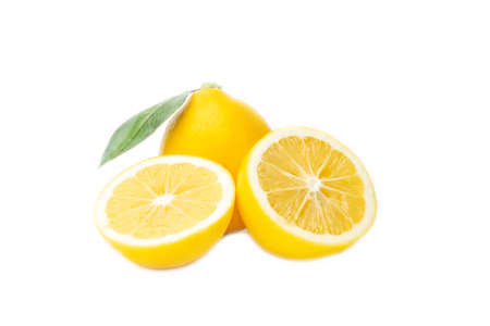 Lemons isolated on the white background.の写真素材