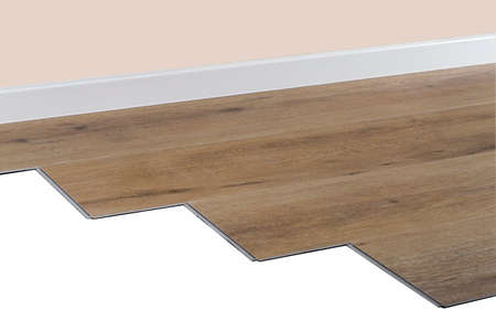Laminate or parquet boards isolated. Wood floor with texture and wood pattern on a white background.の写真素材