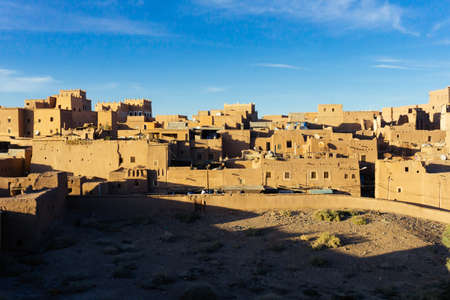 Morocco tourism: Architecture Morocco. Ourzazate. Traditional Berber houses in the ancient city of Morocco.の写真素材