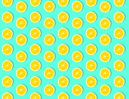 Fresh lemon (lemons) pattern on pink background. Minimal concept. Summer minimal concept. Flat lay