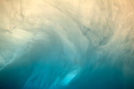 Abstract color background. Liquid background with floating paint in a water. Psychedelic and art...
