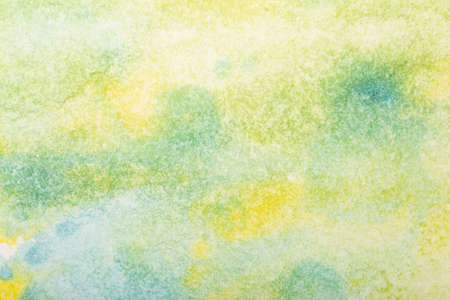 Watercolor background. Colored brush strokes of watercolor paint on white paper.の写真素材