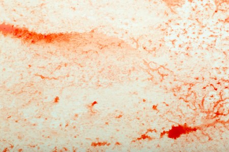 Watercolor background. Blue brush strokes of watercolor paint on white paper.の写真素材