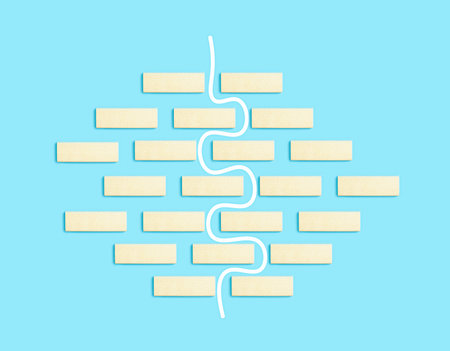 Maze background. Labyrinth maze on a blue background with an exit path. Problems, solution, search,...