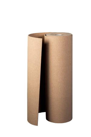 Cork underlay for laminate flooring. Cork base for wooden floors and coatings in the interior.の写真素材