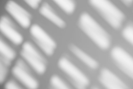 Shadow overlay effect. Shadows of window frames, bars and lines on the wall in sunlight. Soft...