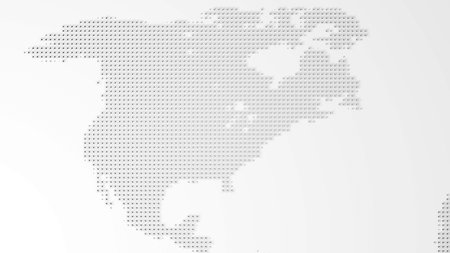 3d Pixel world map background. Digital dots in the form global earth.の写真素材
