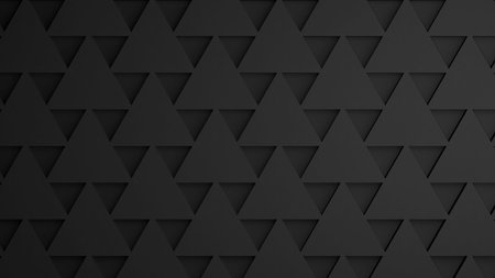 3d black abstract background. Dark geometric technology wallpaper surface. Science, technology,...