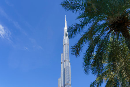 Dubai, UAE - March 7, 2023: Burj Khalifa in Dubai. The tallest architectural skyscraper in the UAE and the World.のeditorial素材