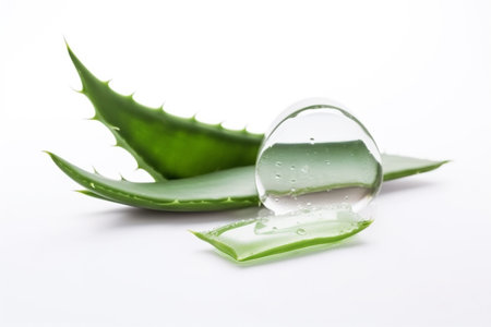 Aloe vera background. Created with generative Ai technology.の素材
