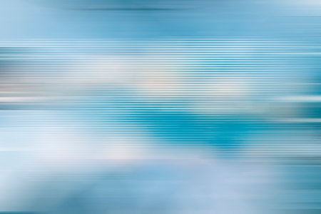 Blue abstract motion blurred background. Light pale blue surfaceの写真素材