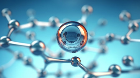 Scientific molecule background. Created with generative Ai technology. High quality illustrationの素材