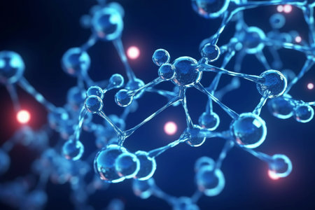 Scientific molecule background. Created with generative Ai technology. High quality illustrationの素材