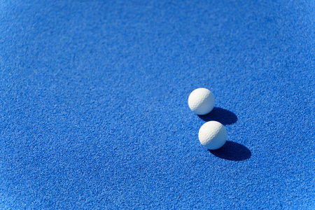 Sports court banner background. Colored artificial turf court in the stadiumの写真素材