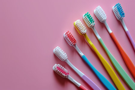 Toothbrushes minimal backgroundの素材