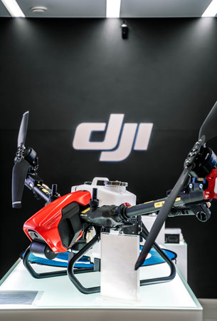 Warsaw, Poland - 9 April 2024: DJI shop store. Brand Dji companyのeditorial素材