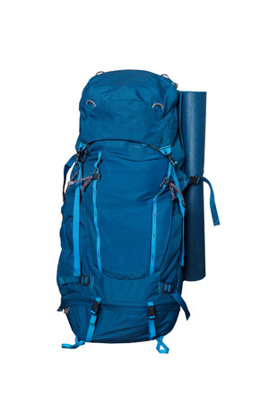 Hiking backpack isolated on white background