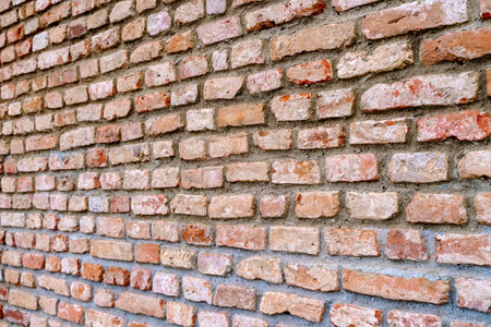 Old brick wall background. Old grunge brickworkの写真素材