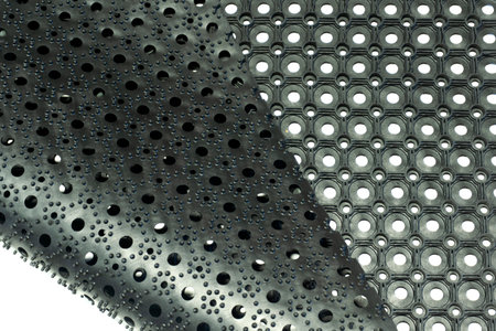 Heavy Duty Rubber Ring Mat Isolated on White Backgroundの写真素材